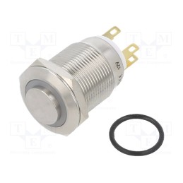 1 pcs x ONPOW - LAS1GQH-11E/G/12V/S - Switch: vandal resistant, Pos: 2, SPDT, 3A/220VAC, 5A/24VDC, IP65