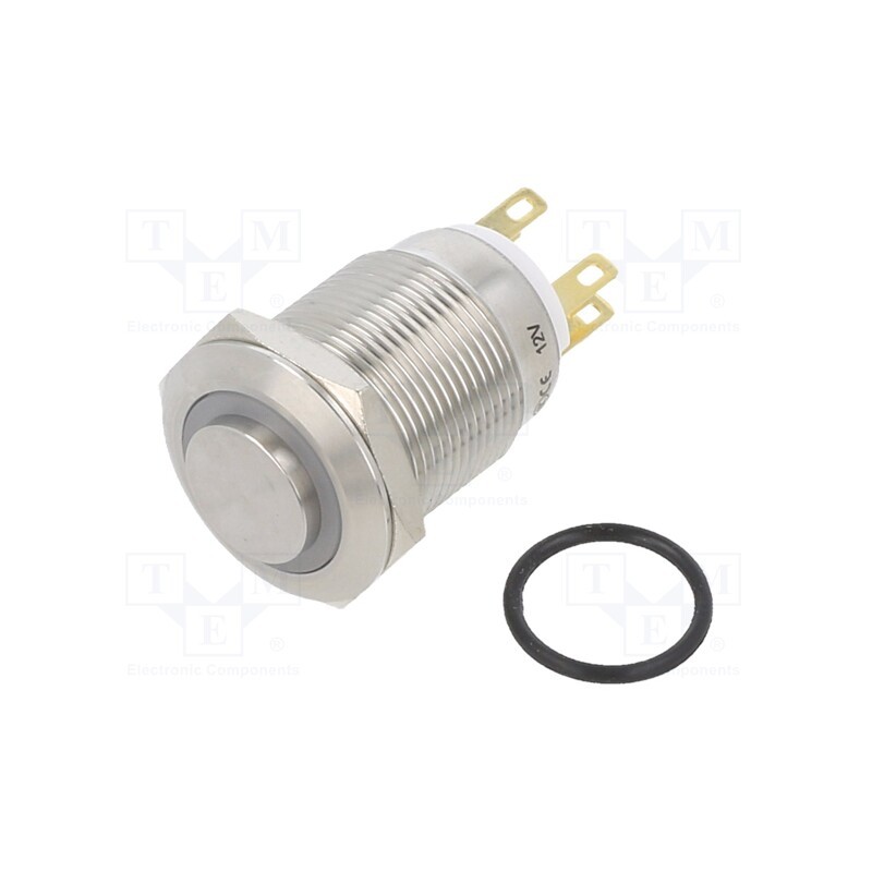 1 pcs x ONPOW - LAS1GQH-11E/G/12V/S - Switch: vandal resistant, Pos: 2, SPDT, 3A/220VAC, 5A/24VDC, IP65