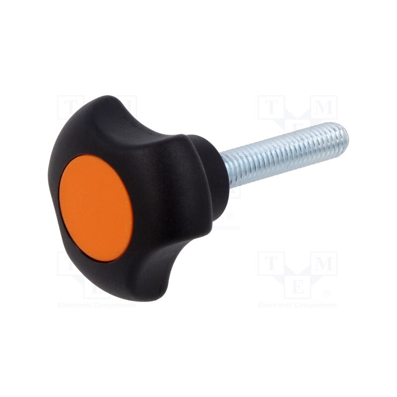 1 pcs x ELESA+GANTER - VTT.32-C-P-M6X30-C2 - Knob, Ø: 32mm, Ext.thread: M6, Int.thread: M6, 30mm, H: 22mm, VTT-C-P