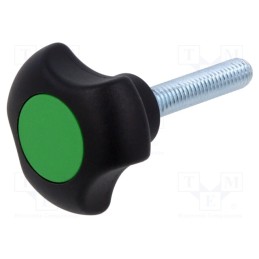 1 pcs x ELESA+GANTER - VTT.32-C-P-M6X30-C17 - Knob, Ø: 32mm, Ext.thread: M6, Int.thread: M6, 30mm, H: 22mm, VTT-C-P