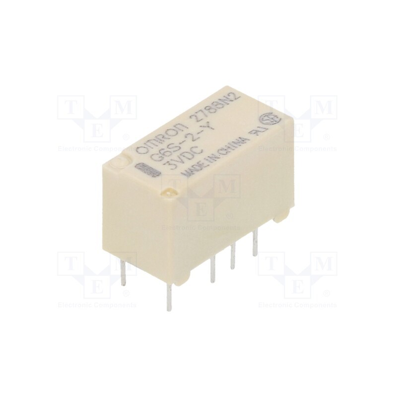 1 pcs x OMRON OCB - G6S-2-Y DC3 - Relay: electromagnetic, DPDT, Ucoil: 3VDC, 2A, 0.5A/125VAC, PCB