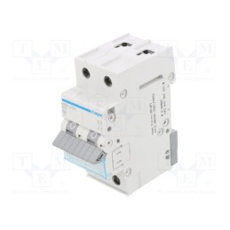 1 pcs x HAGER - MBN210E - Circuit breaker, 230/400VAC, Inom: 10A, Poles: 2, Charact: B, 6kA