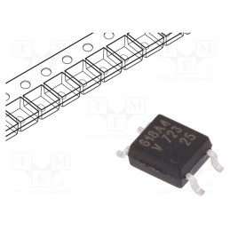 2 pcs x VISHAY - VOM618A-4T - Optocoupler, SMD, Ch: 1, OUT: transistor, Uinsul: 3.75kV, Uce: 80V