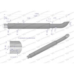 Muffler exhaust pipe Renault Ares Warynski