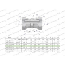Inch hydraulic connector aa 1 2 bsp waryn