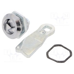 1 pcs x ELESA+GANTER - GN 115-DK-20 - Lock, cast zinc, 20mm, Kind of insert bolt: T7, Body: black