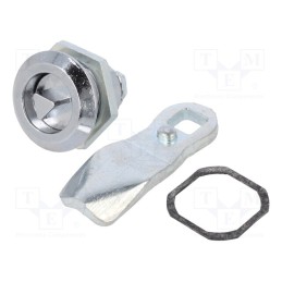 1 pcs x ELESA+GANTER - GN 115-DK-16 - Lock, cast zinc, 16mm, Kind of insert bolt: T7, Body: black