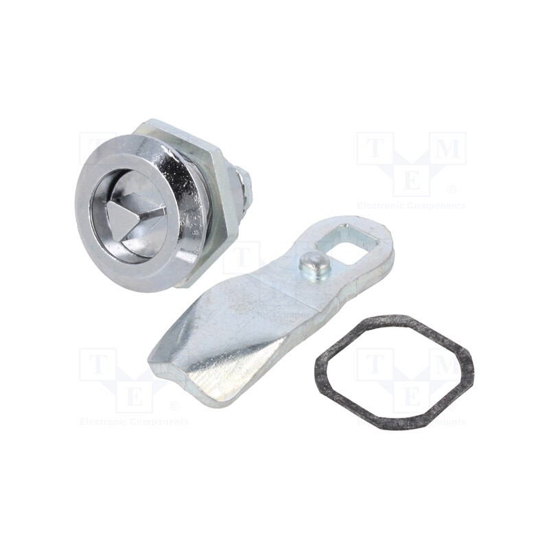 1 pcs x ELESA+GANTER - GN 115-DK-16 - Lock, cast zinc, 16mm, Kind of insert bolt: T7, Body: black
