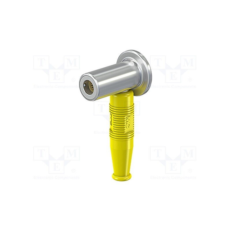 1 pcs x STu00c4UBLI - 15.001 - Connector: 6mm banana, socket, yellow, Connection: crimped, 5.9mm