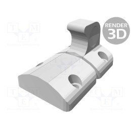 1 pcs x ELESA+GANTER - BMS.L-32-25-CH4 - Clasp, technopolymer PA, W: 38mm, L: 56.5mm, with lever, black, 25N