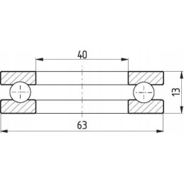 Thrust ball bearing 51108 778051108 flt