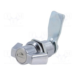 1 pcs x ROZTOCZE - 2.PM30.001-30 - Lock, zinc and aluminium alloy, 30mm, chromium, Key code: 1333