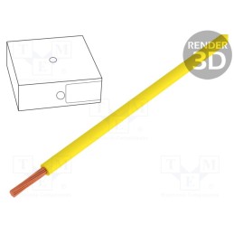 100 m x HELUKABEL - 29105 - Wire, H05V-K, stranded, Cu, 0.75mm2, PVC, yellow, 300V,500V, Class: 5