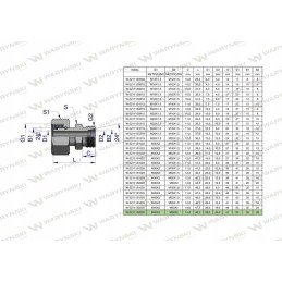 Metric hydraulic connector ab a m45x2 b m30x2