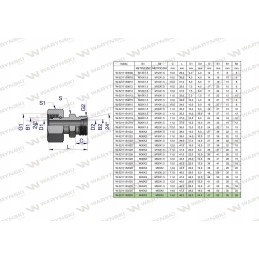 Metric hydraulic connector ab a m45x2 b m30x2