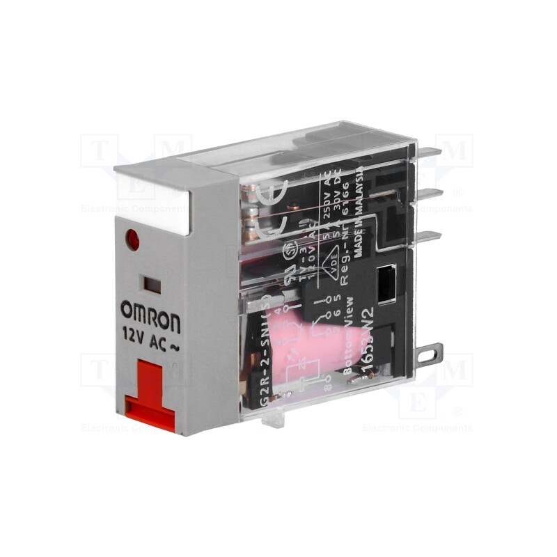 1 pcs x OMRON - G2R-2-SNI 12VAC (S) - Relay: electromagnetic, DPDT, Ucoil: 12VAC, Icontacts max: 5A, 150W