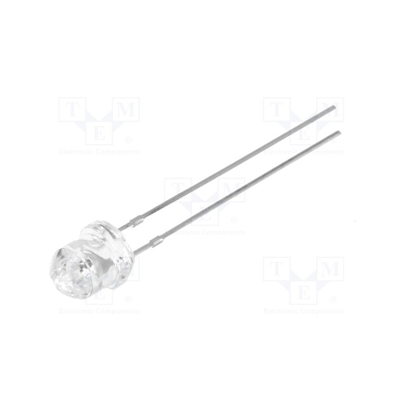 2 pcs x OPTOSUPPLY - OSG5DAEDD1A - LED, 4.85mm, green, 1560÷2180mcd, 2.9÷3.6V, 20mA, Lens: transparent