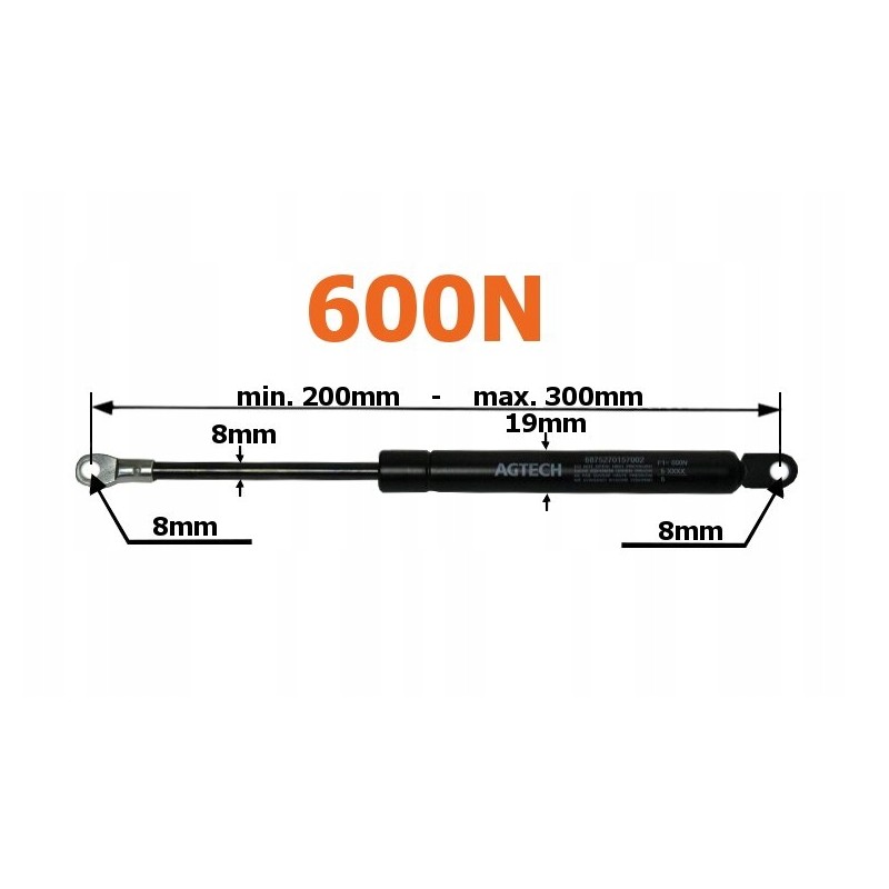 Shock absorber gas actuator sipma z 276 5270157002