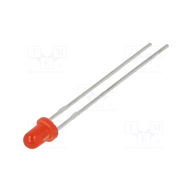 2 pcs x LUMEX - SSL-LX3054ID - LED, 3mm, red, 40mcd, 60°, Front: convex, 2÷2.5V, No.of term: 2, 105mW