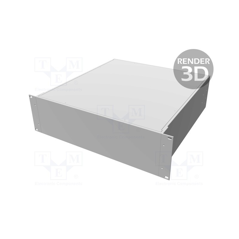 1 pcs x HAMMOND - RM3U1918SBK - Enclosure: 19' standard, 3U, Enclos.mat: aluminium, Y: 457mm