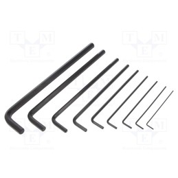 1 set x WIHA - 6386 - Wrenches set, hex key, Chrom-vanadium steel, 9pcs.