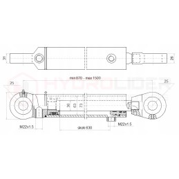 Very strong cylinder for Tur C 330 C 360 Zetor