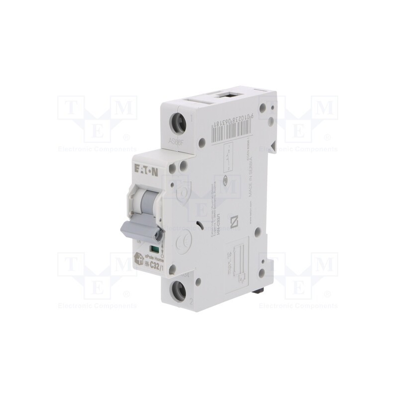 1 pcs x EATON ELECTRIC - HN-C32/1 - Circuit breaker, 230/400VAC, Inom: 32A, Poles: 1, Charact: C, 6kA