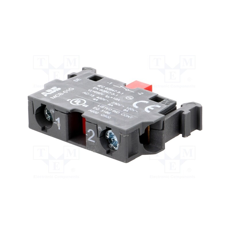 1 pcs x ABB - 1SFA611610R1110 - Contact block, 22mm, front fixing, Contacts: NC