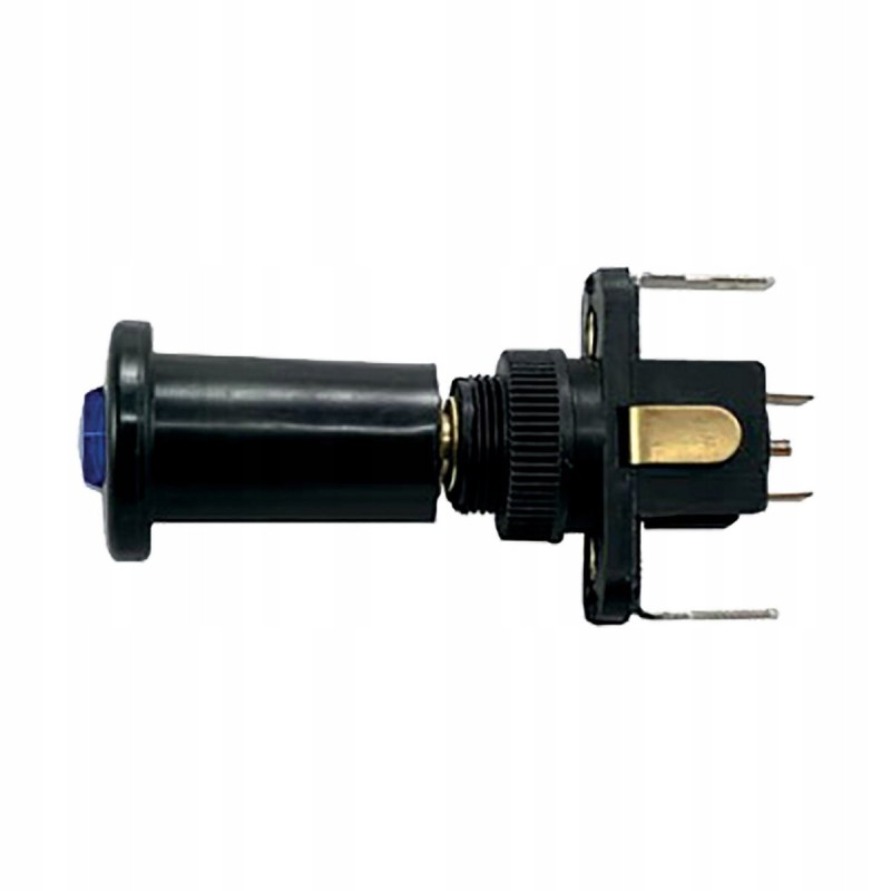 Switch, pull-out switch, LED blue, 12v