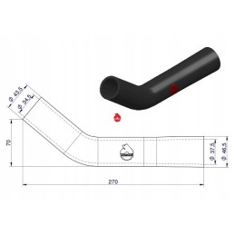 Upper radiator pipe c 330 original 50017032u