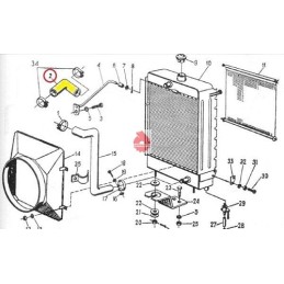 Upper radiator pipe c 330 original 50017032u