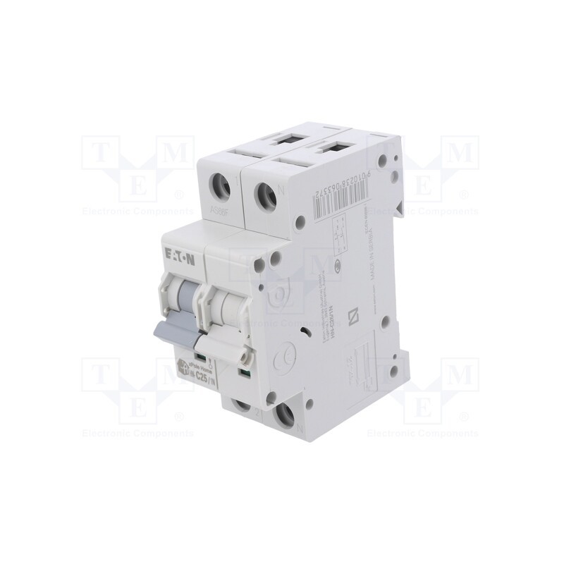1 pcs x EATON ELECTRIC - HN-C25/1N - Circuit breaker, 230/400VAC, Inom: 25A, Poles: 1+N, Charact: C, 6kA