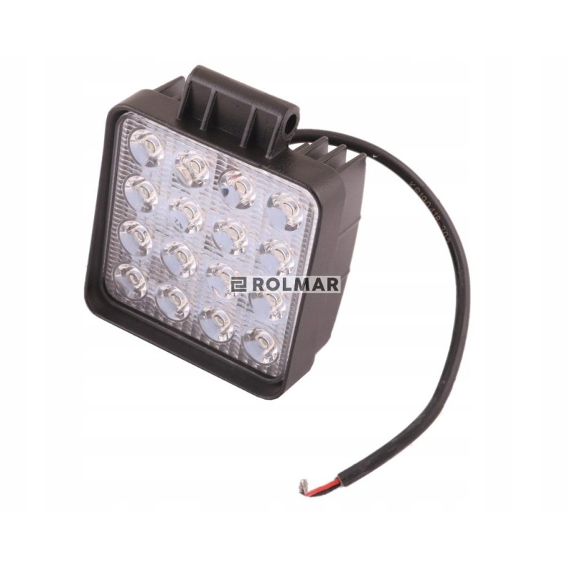 Square work lamp 48w 16 LED glanz