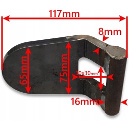 Lower hinge to the side, discharge lower set, diameter 25