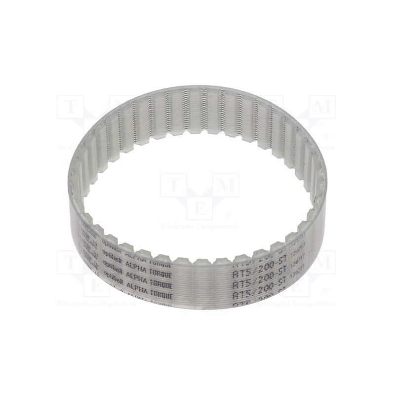 1 pcs x OPTIBELT - AT5 200 1677ZA - Timing belt, AT5, W: 16mm, H: 2.7mm, Lw: 200mm, Tooth height: 1.2mm