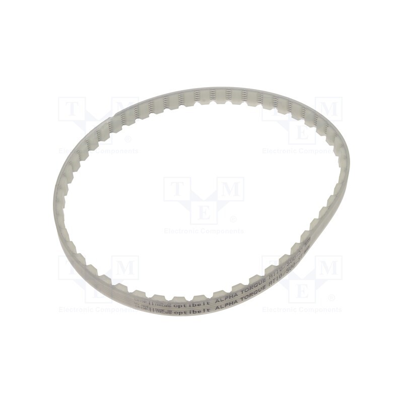 1 pcs x OPTIBELT - AT10 500 1077ZA - Timing belt, AT10, W: 10mm, H: 5mm, Lw: 500mm, Tooth height: 2.5mm