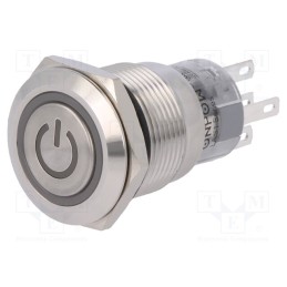 1 pcs x ONPOW - LAS1-AGQ-11ET/R/12V/S - Switch: vandal resistant, Pos: 2, SPDT, 0.5A/220VAC, 1A/24VDC, IP67