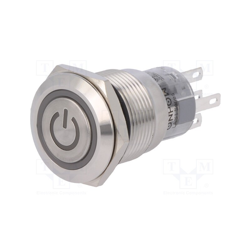 1 pcs x ONPOW - LAS1-AGQ-11ET/R/12V/S - Switch: vandal resistant, Pos: 2, SPDT, 0.5A/220VAC, 1A/24VDC, IP67