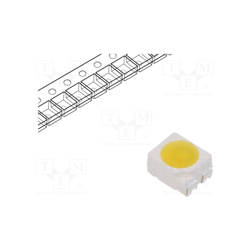 2 pcs x OPTOSUPPLY - OSM54LS3C1A-CRLED14 - LED, SMD, 3528,PLCC4, white warm, 1600mcd, 120°, 14mA, 5.5÷20V