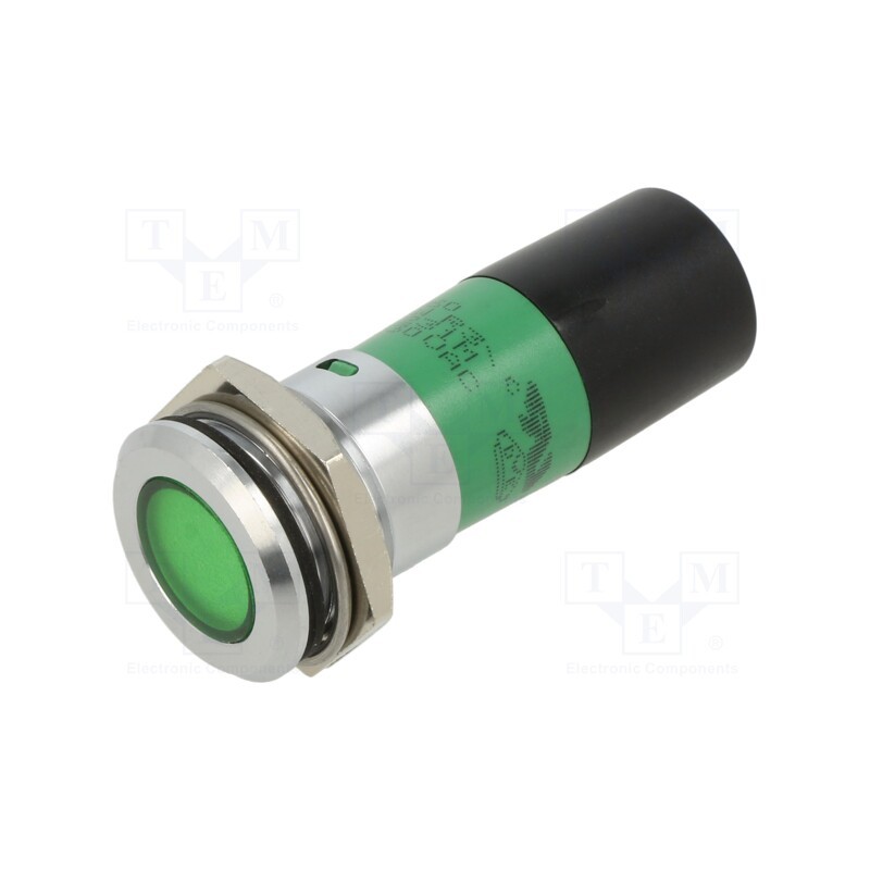 1 pcs x CML INNOVATIVE TECHNOLOGIES - 195F0231M - Indicator: LED, green, 230VAC, Ø22mm