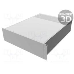 1 pcs x HAMMOND - RM3U1922VBK - Enclosure: 19' standard, 3U, Enclos.mat: aluminium, Y: 559mm