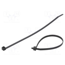 100 pcs x HELLERMANNTYTON - 111-04950 - Cable tie, L: 200mm, W: 4.6mm, polyamide, 225N, black, Ømax: 50mm