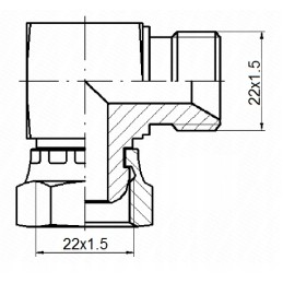 Angle connector ab m22x1 5 m22x1 5 hydrolider
