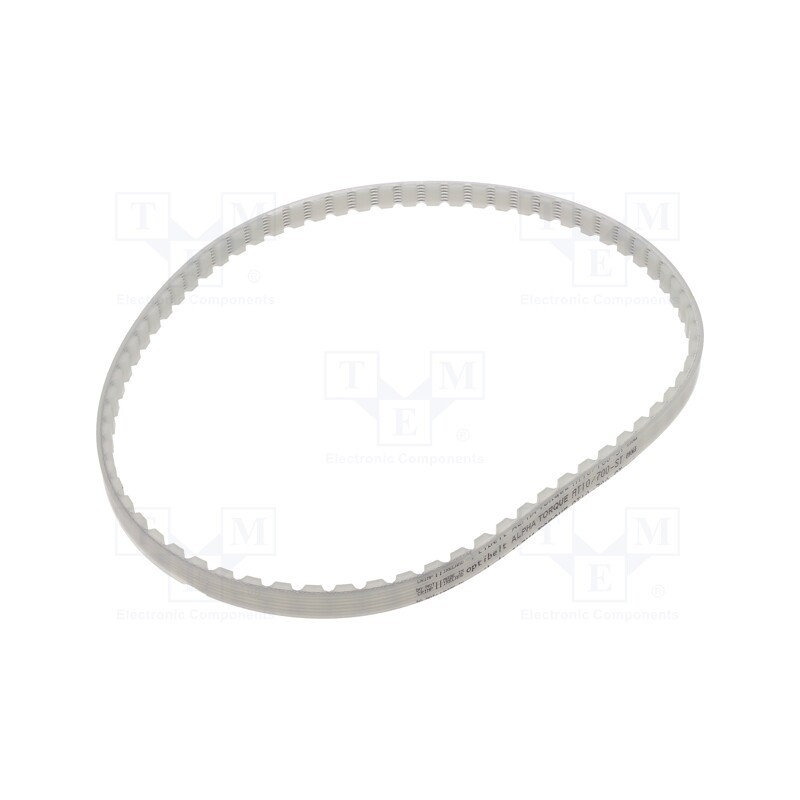 1 pcs x OPTIBELT - AT10 700 1077ZA - Timing belt, AT10, W: 10mm, H: 5mm, Lw: 700mm, Tooth height: 2.5mm