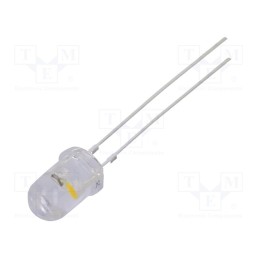 2 pcs x OPTOSUPPLY - OSM5DP5A31A-6.8HZ - LED, 5mm, white warm, blinking, 7000÷8400mcd, 30°, 3÷5V, 20mA, 6.8Hz