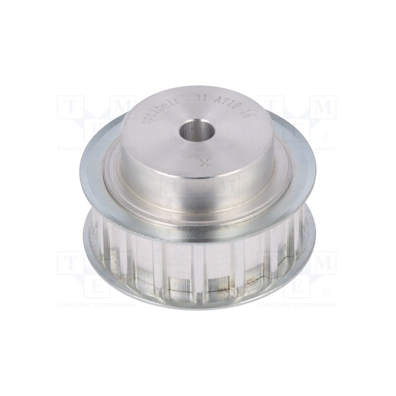 1 pcs x OPTIBELT - 31 AT10 16-200ZA - Belt pulley, AT10, W: 16mm, whell width: 31mm, Ø: 49.05mm, aluminium