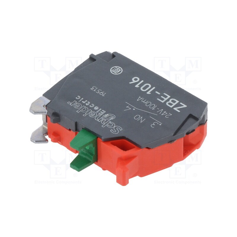 1 pcs x SCHNEIDER ELECTRIC - ZBE1016 - Contact block, 22mm, Harmony XB4, -40÷70°C, front fixing