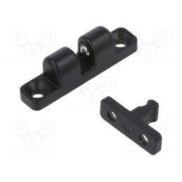 1 pcs x ELESA+GANTER - GN 4490-ZD-38-1-SW - Ball catches, W: 8mm, L: 38mm, cast zinc, black, 25N