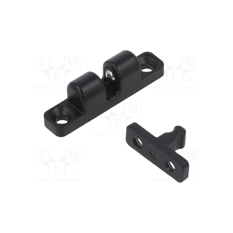 1 pcs x ELESA+GANTER - GN 4490-ZD-38-1-SW - Ball catches, W: 8mm, L: 38mm, cast zinc, black, 25N