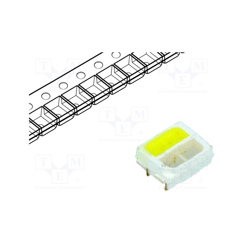 2 pcs x OPTOSUPPLY - OSBWSDS5C1A - LED, SMD, 3528,PLCC4, white/blue, 3.5x2.7x1.5mm, 120°, 20mA, 10000K